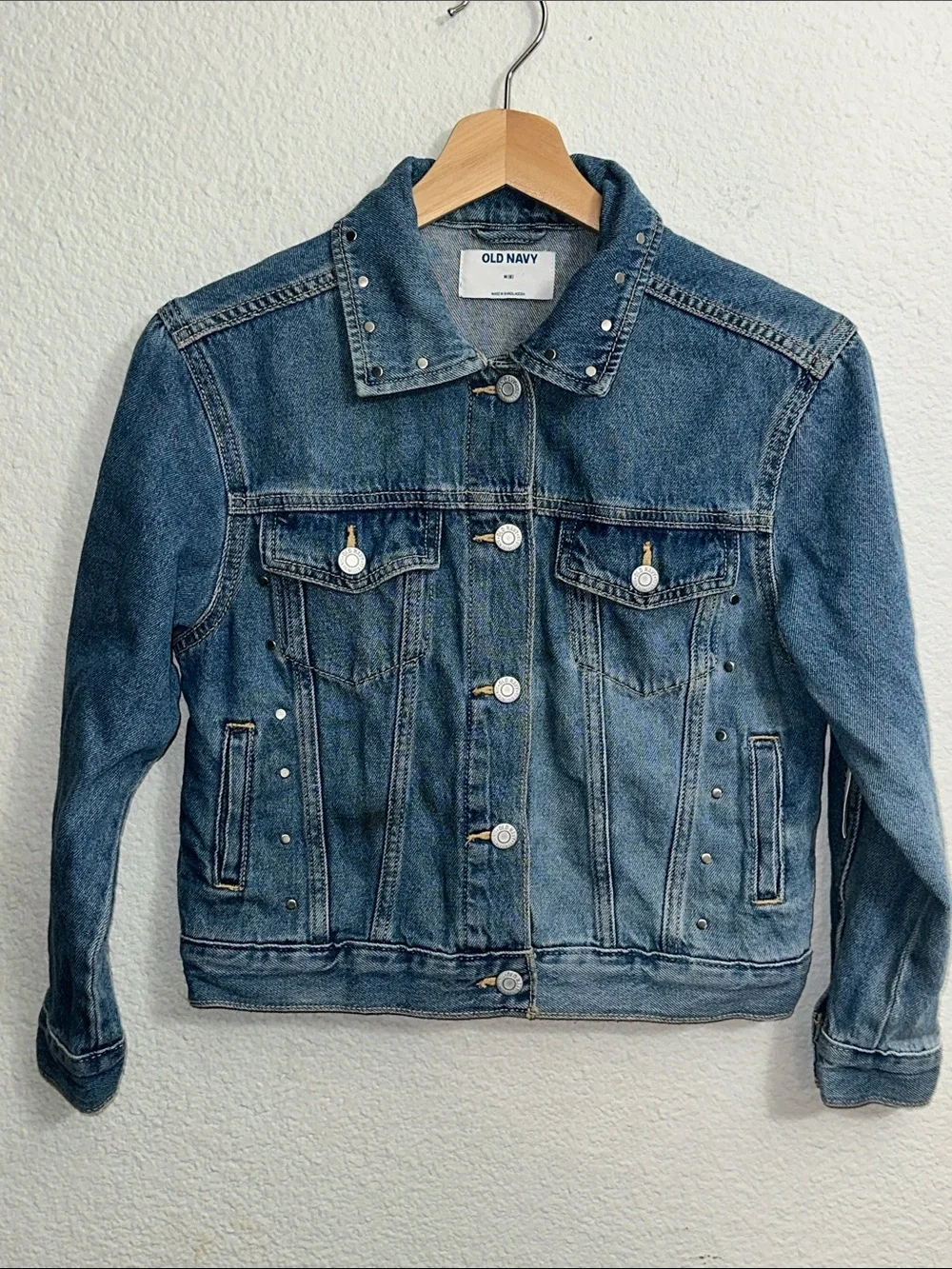 NEW Old Navy Youth Girls Denim Jean Jackets Snap Button Cotton Pockets Medium 8